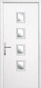 4 Square Glazed Composite Back Door Peterborough, Cambridge 2 Panel 2 Square Back Doors Peterborough