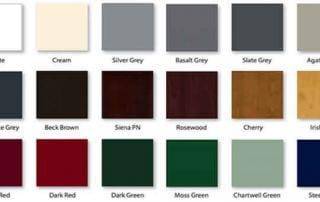 UPVC Windows Foil Colours