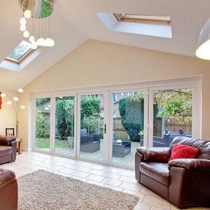 Conservatory Tiled Roof with stunning bifold door Peterborough