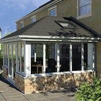 Conservatory with Glass Roof Peterborough